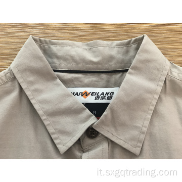 Camicia uomo manica corta 100% cotone con stampa etnica